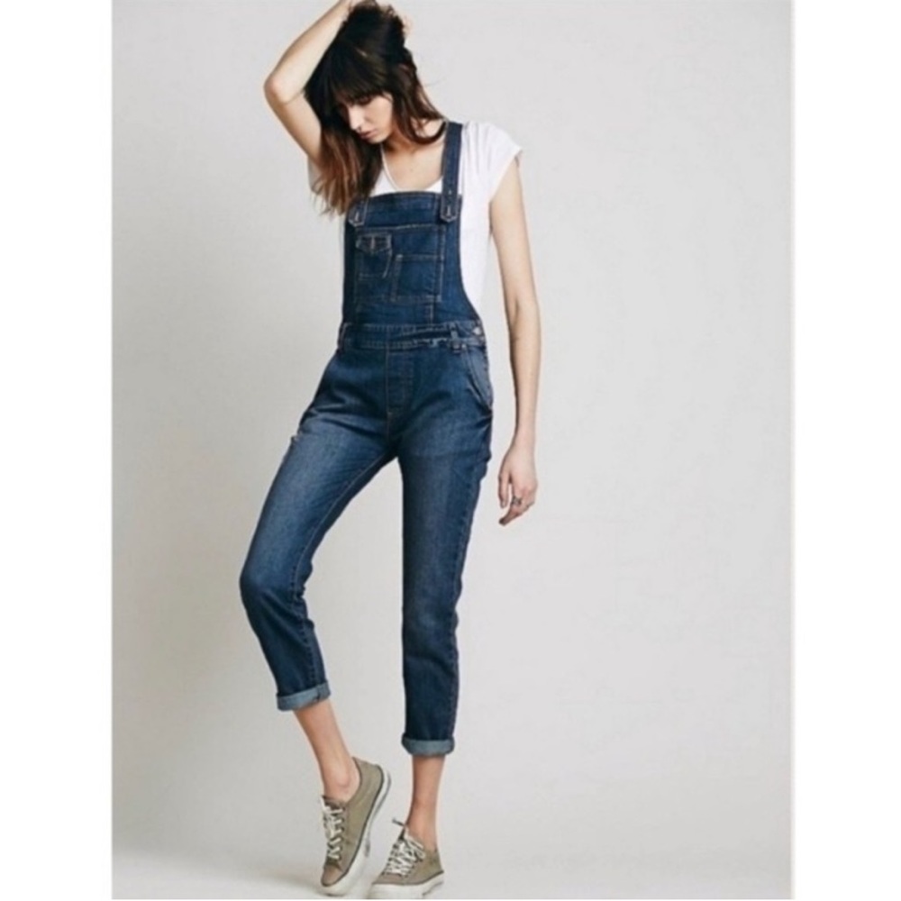 Free People Denim Overalls